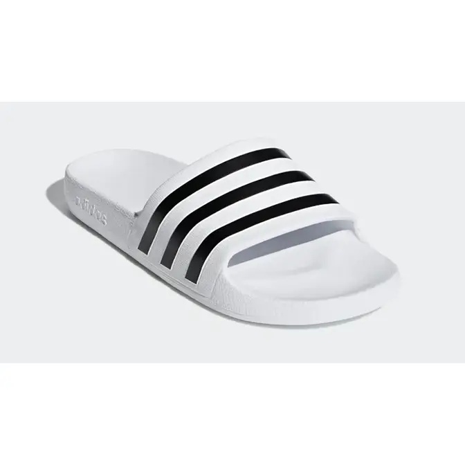 adidas Adilette Aqua White Black F35539 Side