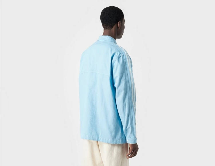 adidas Denim Coach Jacket Blue Back