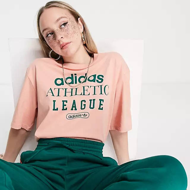 adidas Retro Luxury Slogan T-Shirt