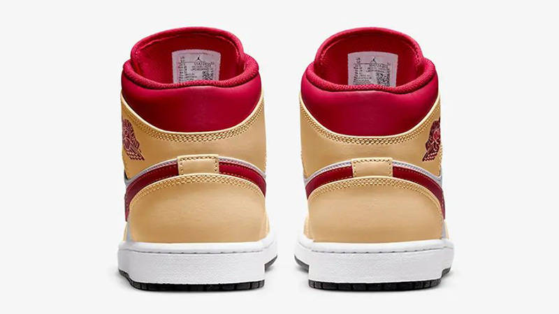 Air Jordan 1 Mid Beige Red 554724-201 back