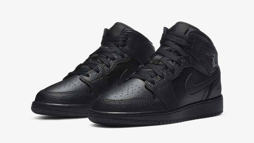 Jordan 1 hot sale mid all black