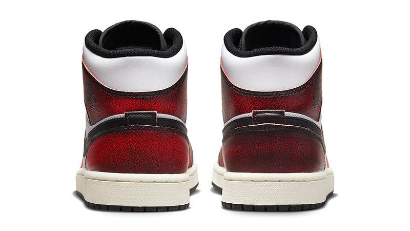 Air Jordan 1 Mid Wear-Away White Black Red DV9565-006 Back
