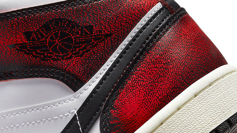 Air Jordan 1 Mid Wear-Away White Black Red | Where To Buy | DV9565