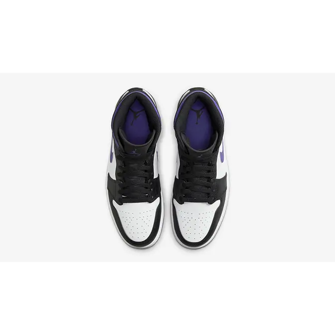 Air Jordan 1 Mid White Black Purple | Where To Buy | 554724-095