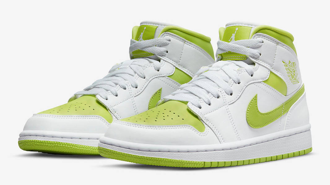 Air Jordan 1 Mid White Lime BQ6472-131 Side