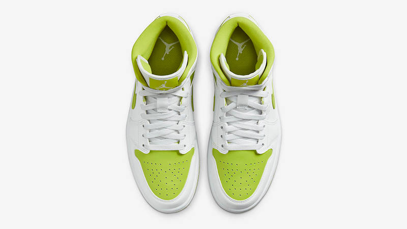 Air Jordan 1 Mid White Lime BQ6472-131 Top