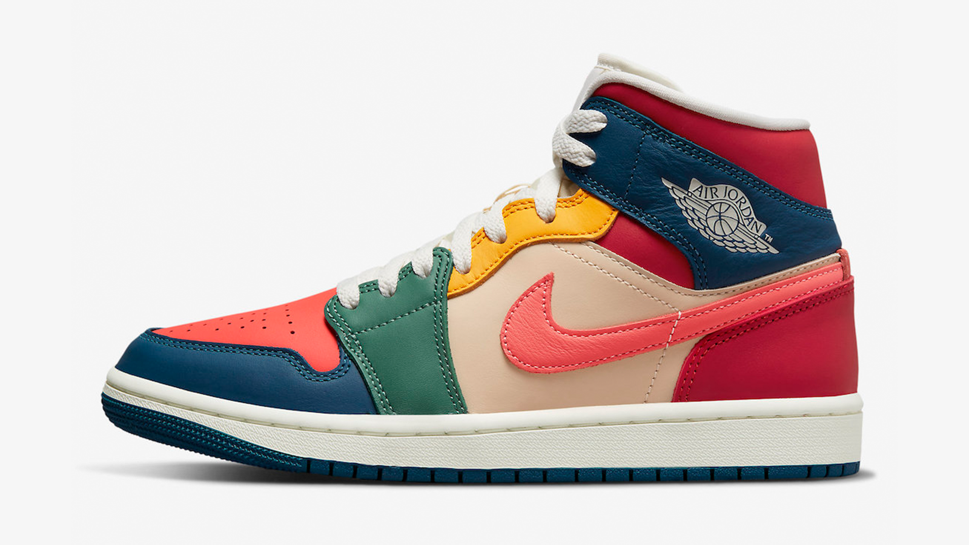 Nike Air Jordan 1 Mid ホワイト/マルチカラー エア ジョーダン 1 【並行輸入品】ナイキ スニーカー レディース