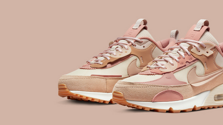 Mix Up Your Rotation With This Beige & Blush Pink Nike Air Max 90 Scrap Mix Up Your Rotation With This Beige & Blush Pink Nike Air Max 90 Scrap