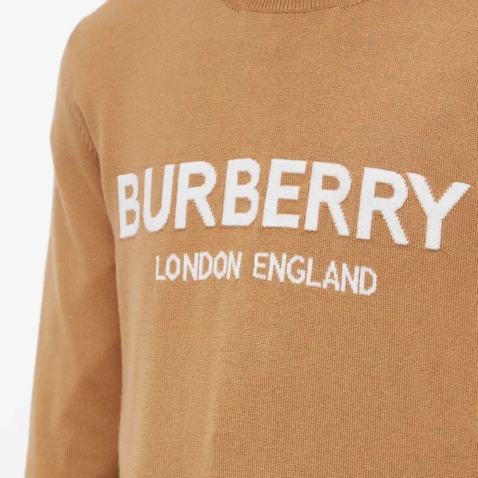 Burberry Fennel Logo Intarsia Knit Sweatshirt