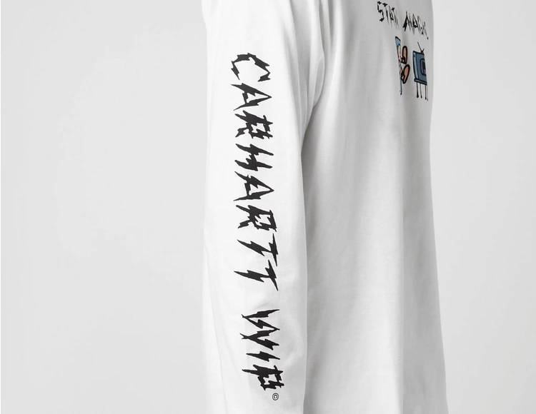 Carhartt WIP Static Magic Long Sleeve T-Shirt White Detail 3