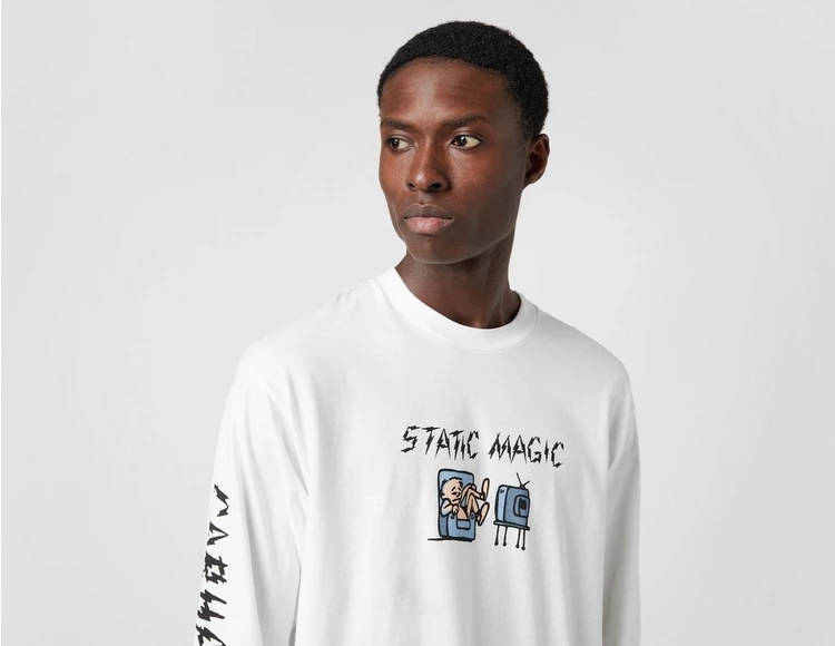 Carhartt WIP Static Magic Long Sleeve T-Shirt White Detail