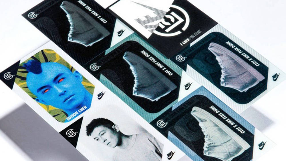 Image via CLOT CLOT x Nike zerocool FLUX DUNK Collectible Cards
