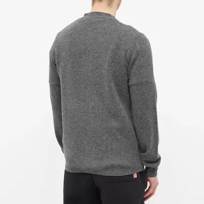 Comme des Garcons Play Double Heart Cardigan Grey Back