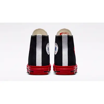 Comme des Garcons PLAY x Converse Chuck 70 High Black Red A01793C Back