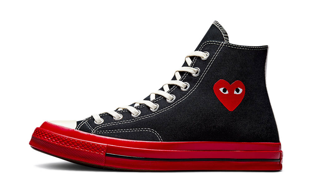 Comme des Garcons Play x Converse Chuck 70 High Black Red | Where To Buy |  A01793C | The Sole Supplier