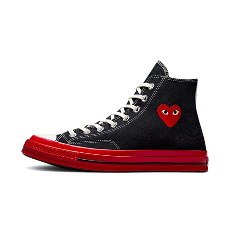 Comme des Garcons PLAY x Converse Its Chuck 70 High Black Red A01793C