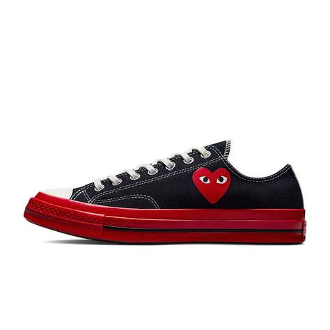 Comme des Garcons PLAY x Converse Its Chuck 70 Low Black Red A01795C
