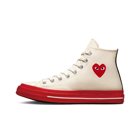 Comme des Garcons PLAY x Converse Its Chuck 70 White Red A01794C