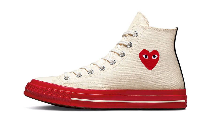 Comme des Garcons PLAY x Converse Chuck 70 White Red A01794C