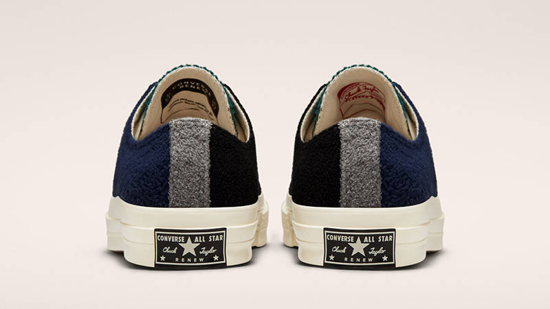 Converse Chuck 70 Renew Fleece Black Blue Green 172268C back