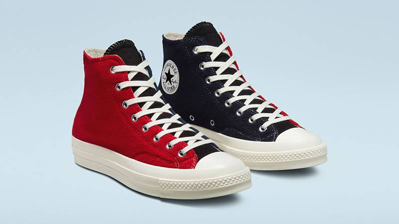 Converse Chuck 70 Renew Fleece High Red Blue Black 172267C Side