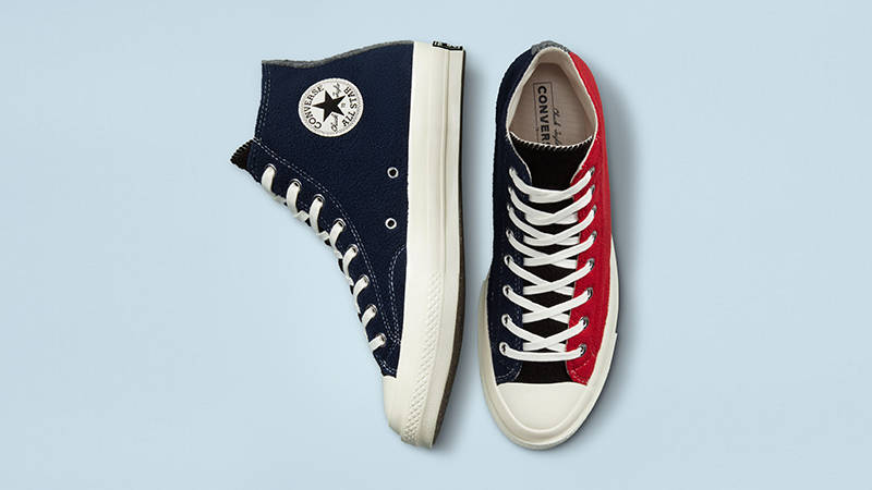 Converse Chuck 70 Renew Fleece High Red Blue Black 172267C Top