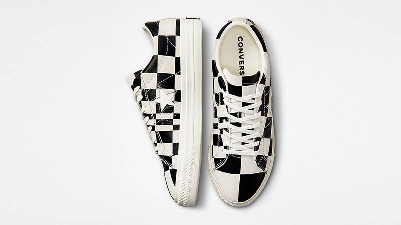 Converse One Star Warped Board Low White Black 172352C Top