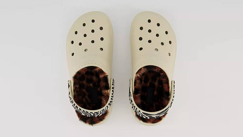 Crocs Classic Clogs Lined Bone Leopard