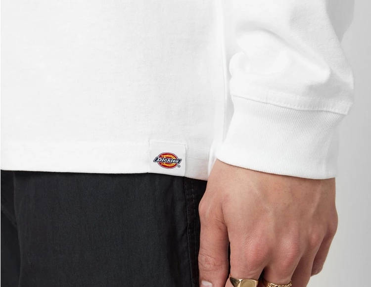 Dickies Fort Lewis Long Sleeve T-Shirt White Detail