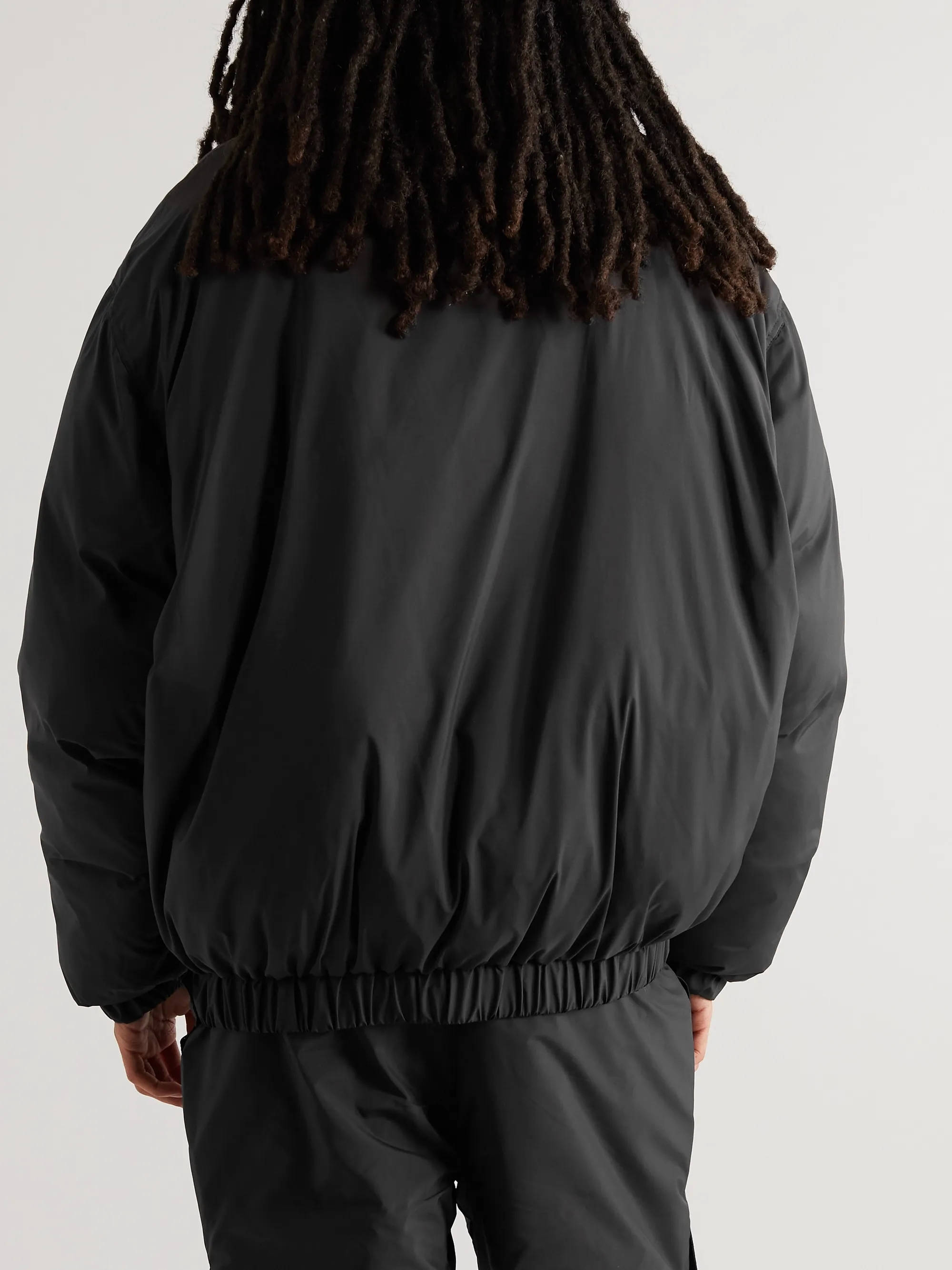 Fear of God ESSENTIALS Insulated Technical Satin Jacket Charcoal Back