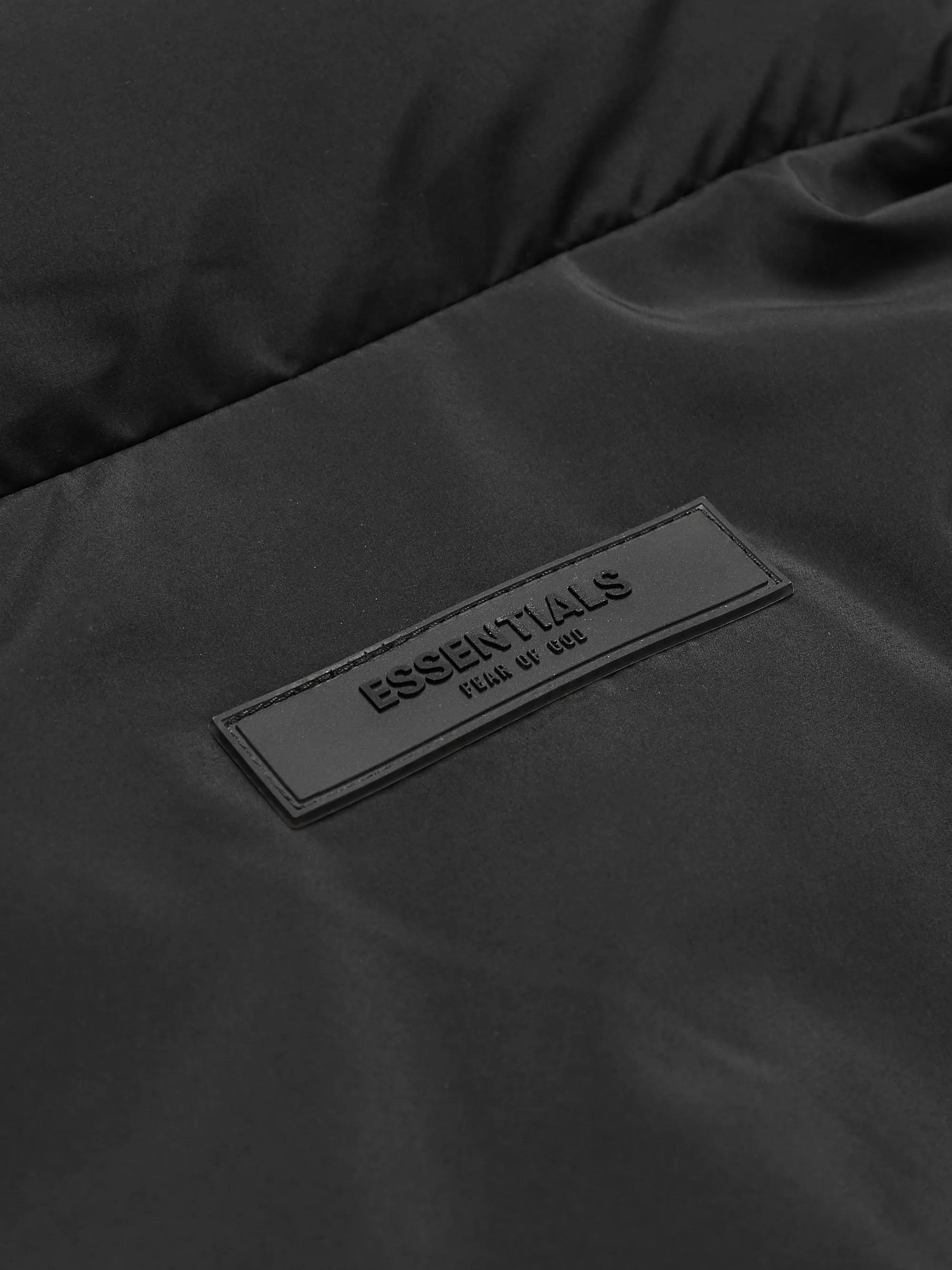 Fear of God ESSENTIALS Insulated Technical Satin Jacket Charcoal Detail