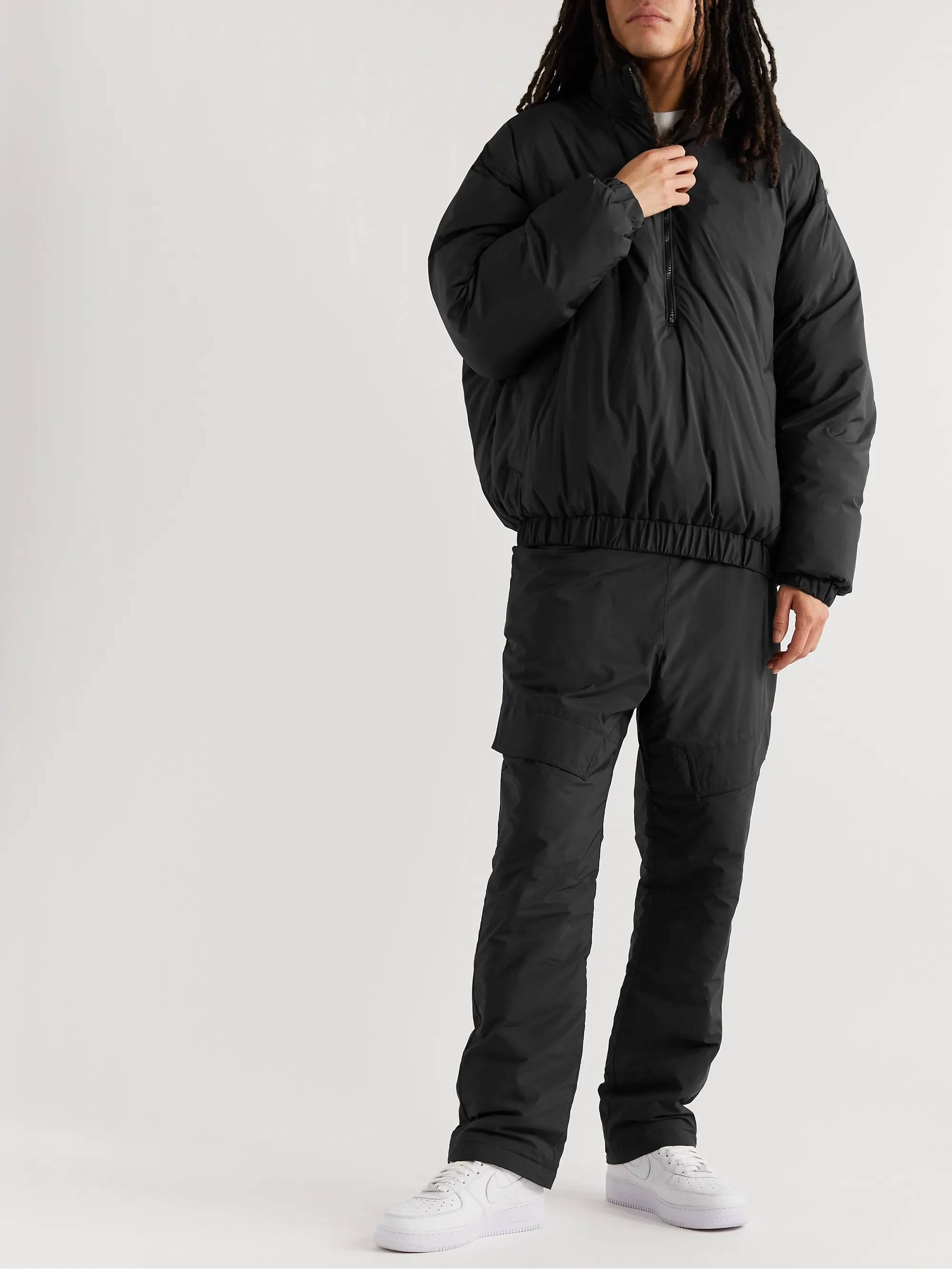 Fear of God ESSENTIALS Insulated Technical Satin Jacket Charcoal Full