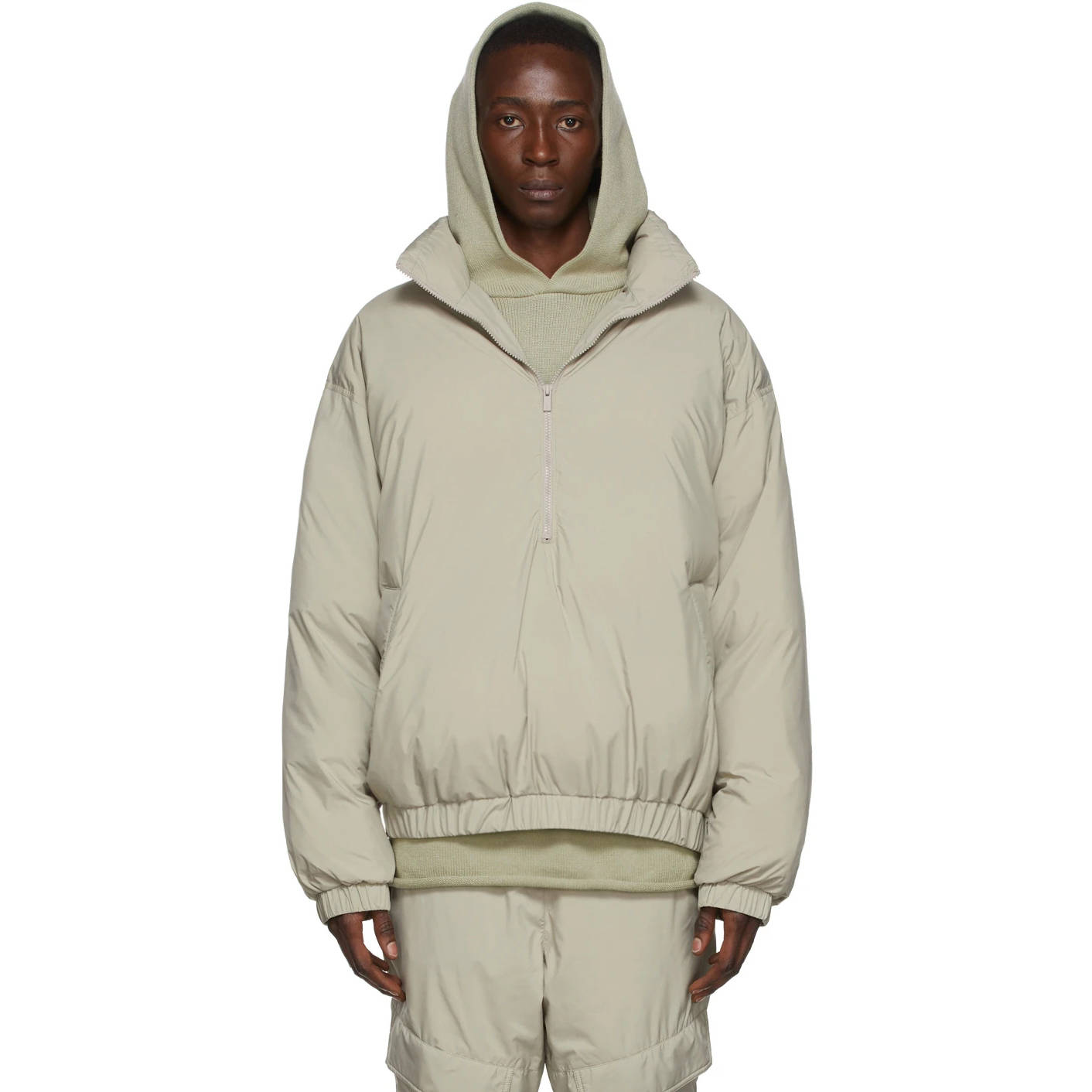 Fear of God ESSENTIALS Insulated Technical Satin Jacket Seafoam