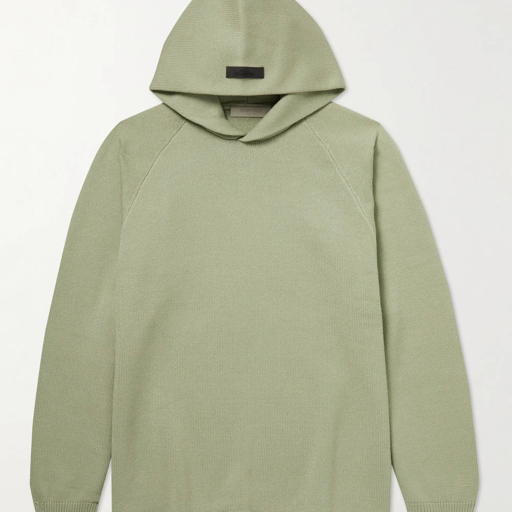 God ESSENTIALS Knit Hoodie - Seafoam 