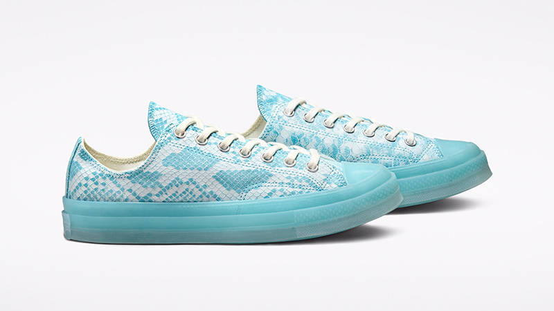 GOLF WANG x Converse Chuck 70 Snakeskin Low Blue Topaz 173190C Side 2