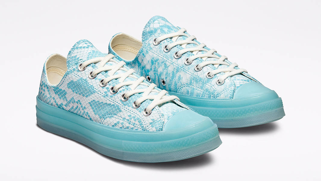 GOLF WANG x Converse Chuck 70 Snakeskin Low Blue Topaz 173190C Side