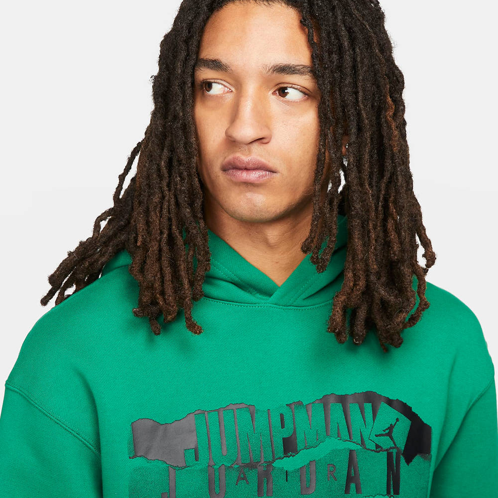 Jordan Essential Heritage Graphic Hoodie - Pine Green | The Sole Supplier