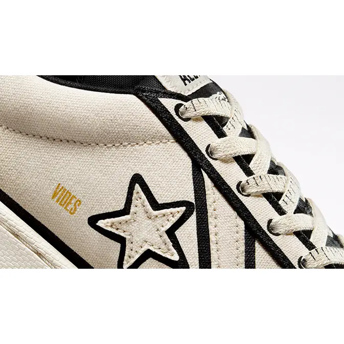 Sons X Converse Pro Leather Pink Leather Low Ivory Black A00713C Detail