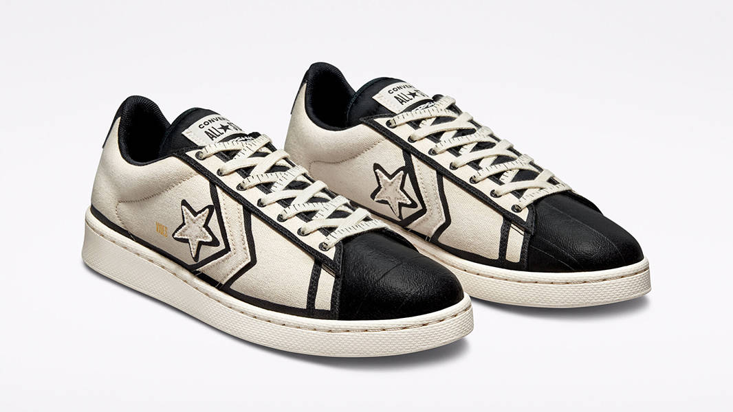 Joshua Vides x Converse Pro Leather Low Ivory Black A00713C Side