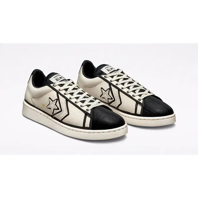 Sons X Converse Pro Leather Pink Leather Low Ivory Black A00713C Side