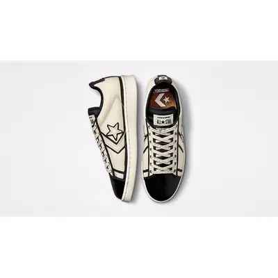 Sons X Converse Pro Leather Pink Leather Low Ivory Black A00713C Top