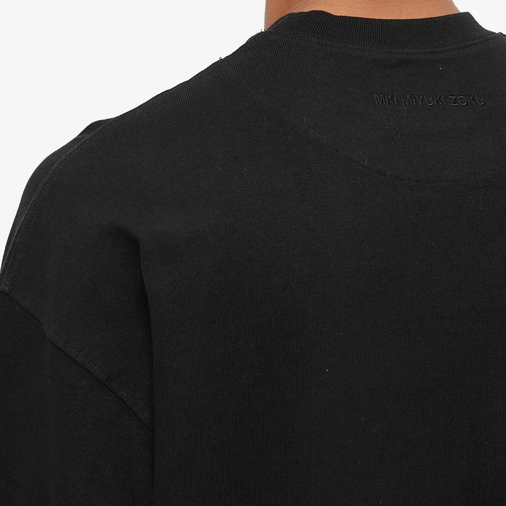 MKI Heavyweight Long Sleeve T-Shirt Black Detail