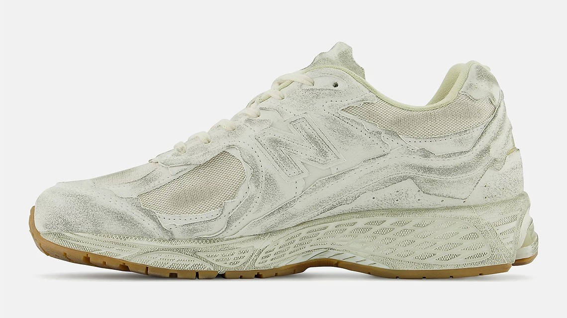 New Balance 2002R Protection Pack White Gum Distressed Colourway
