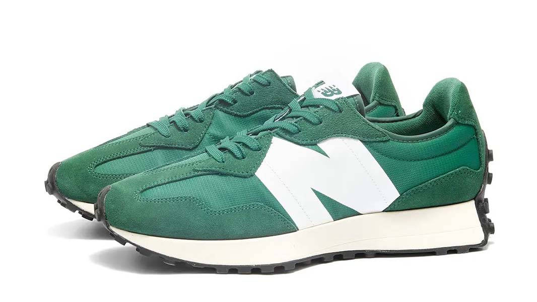 New Balance 327 Team Forest Green Front