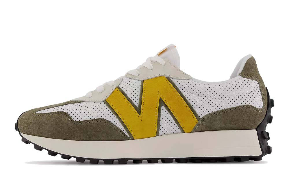 new balance 327 white grey yellow