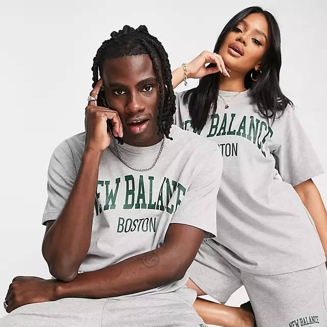 New Balance Unisex Collegiate T-Shirt Grey