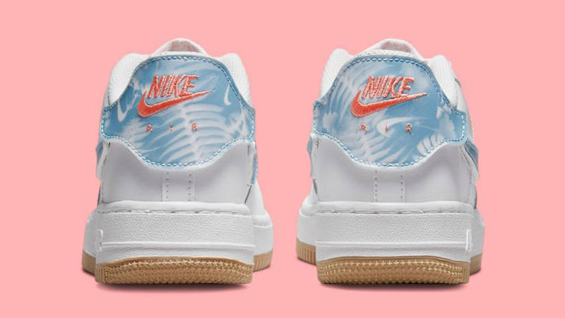 Gum Sole Af1 Pink And Blue Nike Air Force Custom White Shoes 'Soft