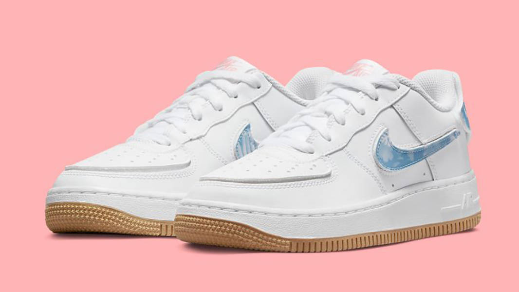 Nike Air Force 1-1 White Gum Blue DM1020-100 Side