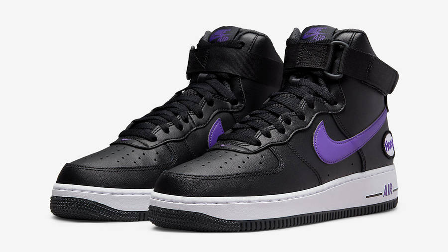 black and purple air force 1s