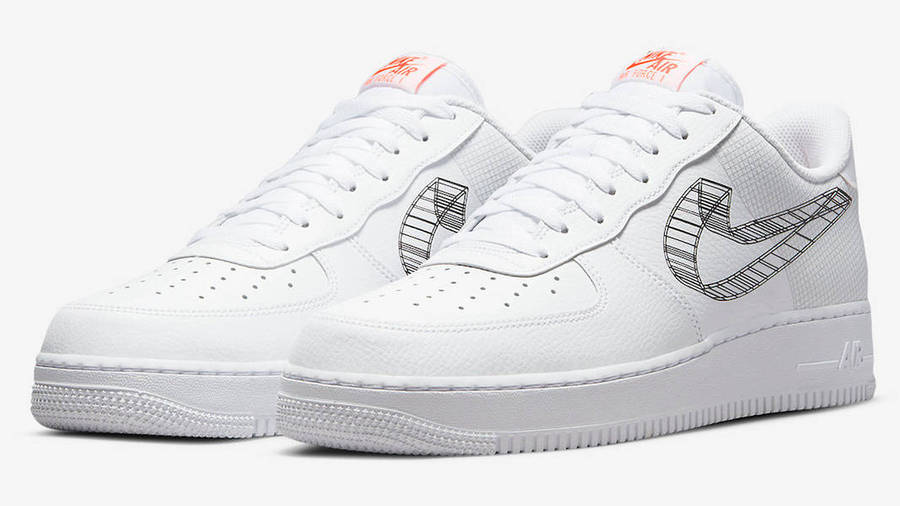 Nike Air Force 1 Low 3D Swoosh White Front